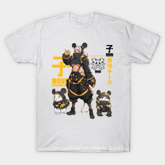 Mouse Explosion Cheese T-Shirt by Pan_Ren_Wei